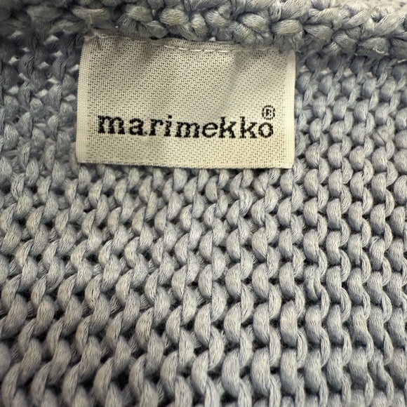 Marimekko 100% Cotton Textured Knit Sweater Light Blue Size Small - Picture 7 of 7